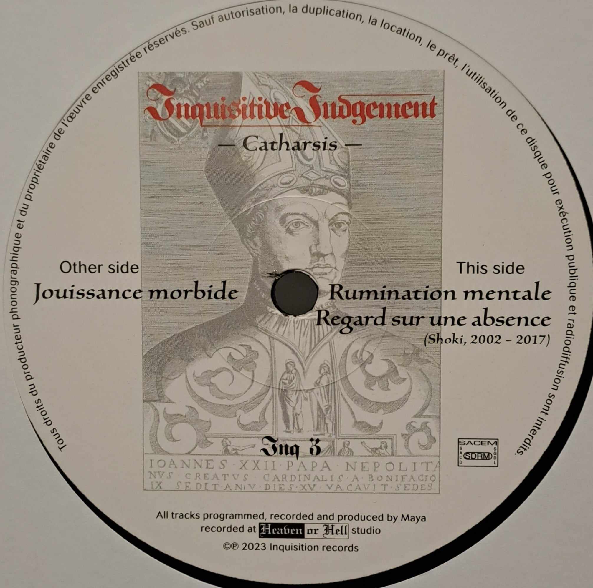 Inquisition Records 03 (dernières copies en stock) - vinyle hardcore